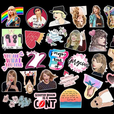 50pcs Taylor Swift Stickers Ver 10 Famous Stickersmusic Etsy