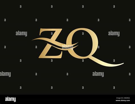 Modern Zq Logotype For Luxury Branding Initial Zq Letter Business Logo