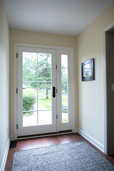 Exterior Doors Let The Sunshine In With A Full Lite Glass And Matching Sidelight This One In