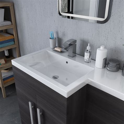 Wall mounted bathroom vanities online: Bathroom LH & RH Combination Toilet, Vanity Unit & Basin ...
