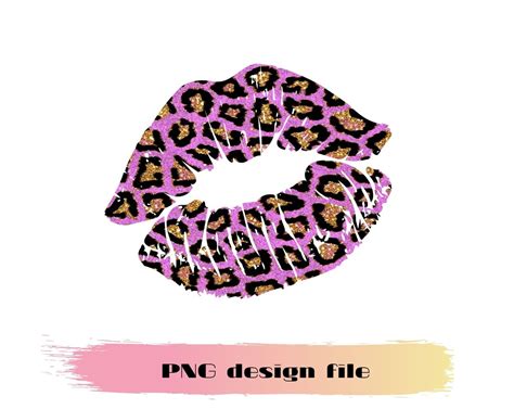 Leopard Lips Png Pink Lips Kiss Png Love Kiss Designs Etsy