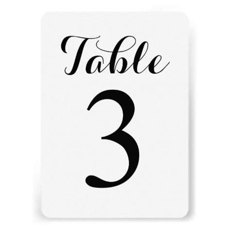 Indigo apply personal invitation number. Modern Script Table 3 | Table Numbers Card | Zazzle.com ...