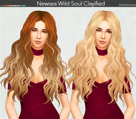 Kot Cat Newsea`s Wild Soul Hair Clayified Sims 4 Hairs