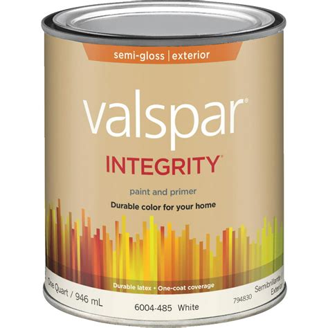 Valspar Integrity Latex Paint And Primer Semi Gloss Exterior House