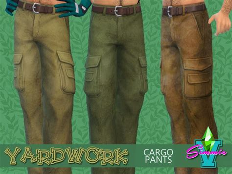 Simmiev Yardwork Cargo Pants Sims 4 Men Clothing Sims 4 Male Clothes