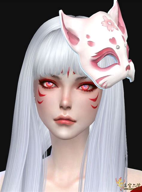 Sims 4 Cc Fox Mask Contacts And Makeup Sfs Sims 4 Anime Mobile Legends