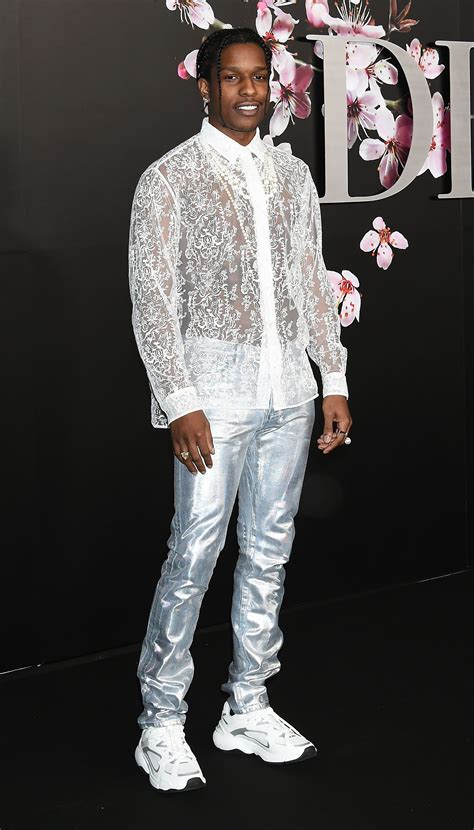 A AP Rocky Pulls Off A Very Tricky Sheer Shirt Asap Rocky Fashion