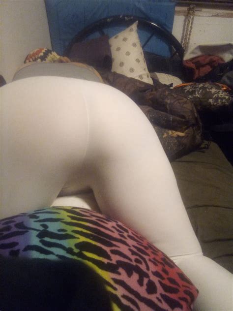 Wife Bent Over In See Through Yoga Pants White Panties