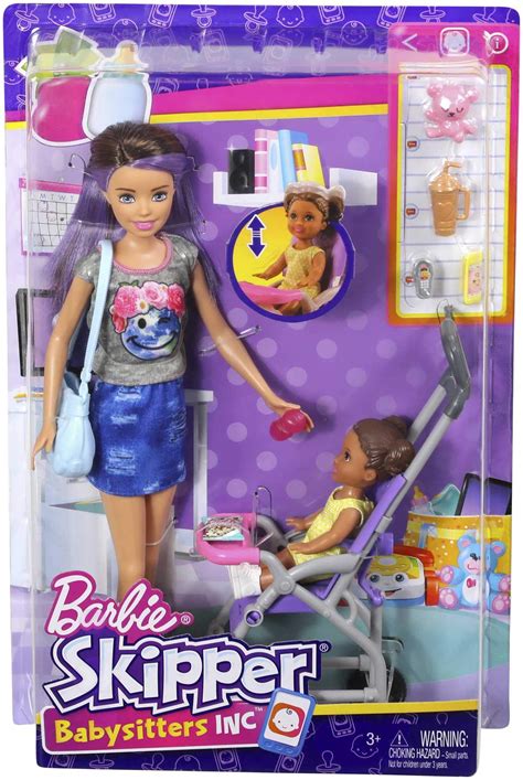 Buy Barbie Babysitting Playset with Skipper Doll, Baby Doll, Bouncy