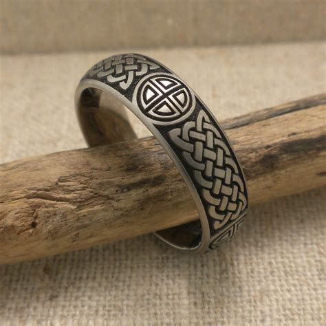 Celtic Wedding Ring In Titanium — Unique Celtic Wedding Rings