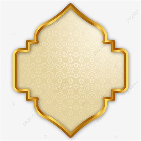 Golden Luxury Frame Vector Png Images Luxury Golden Arabic Islamic