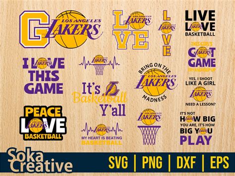 Nba La Lakers Svg 2022 Bundle Dxf Basketball Lakers Png Eps Vectorency