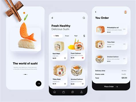Sushi Mobile App Ux Ui Design By Ghulam Rasool 🚀 For Cuberto On Dribbble