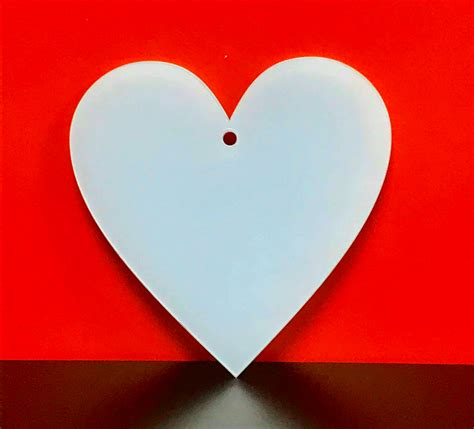 Clear Acrylic Full Heart 10cm X 10cm Woodform Crafts