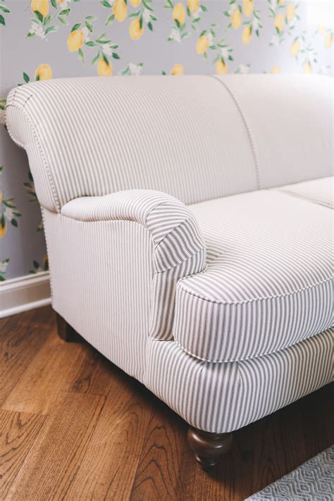 Affordable Custom Striped Couch A Loveseat For Any Room Striped