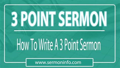 How To Write A 3 Point Sermon Sermon Sermon Notes Writing