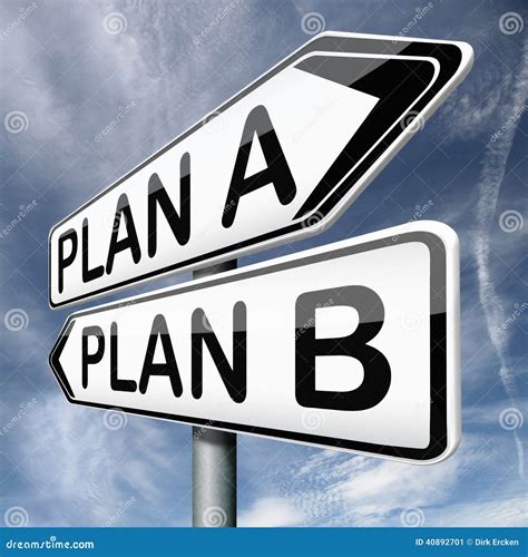 Plan A Or B Alternative Choices Stock Illustration Illustration Of