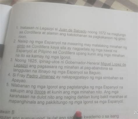 Tukuyin Kung Tama O Mali Ang Isinasaad Sa Bawat Bilang Kung Mali Palitan Ang Salitang Naka