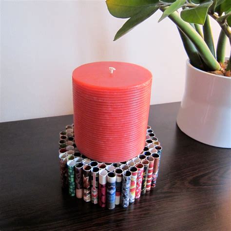 Rolled Paper Candle Holder 4 Steps With Pictures Instructables