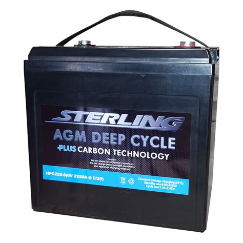 Sterling Hpc225 6 6v 225ah T105t125 Deep Cycle Agm Plus Carbon Battery