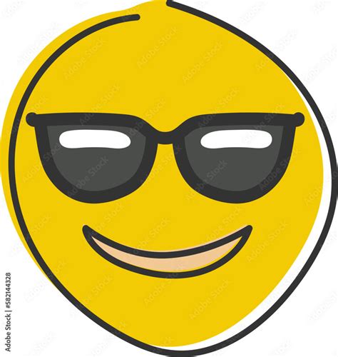 high quality emoticon with sunglasses emoji vector cool smiling face with sunglasses hand