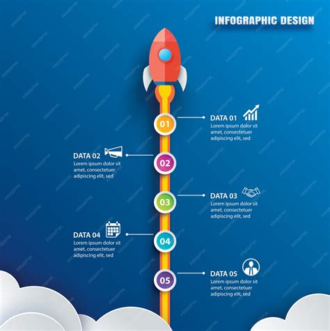 Premium Vector Startup Infographics With 5 Circle Vertical Data Template