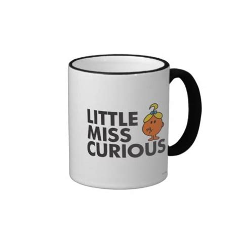 Little Miss Curious Black Lettering Ringer Coffee Mug Mugs Little