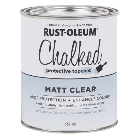 Rust Oleum 887ml Clear Matt Chalked Protective Topcoat Bunnings Australia