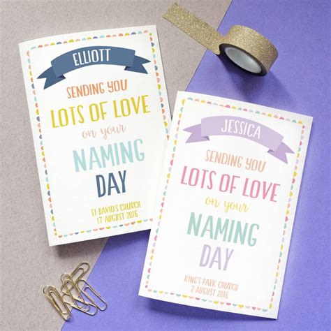 Personalised Naming Day Card By Sarah Catherine