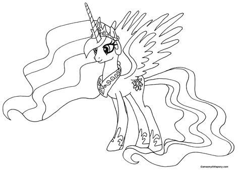 Princess Celestia From My Little Pony Coloring Page My Little Pony