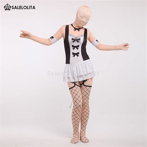 sexy maid uniforms temptation zentai suit halloween lycra spandex full bodsuit 3d printing in