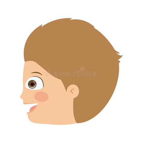 Boy Head Profile Icon Design Stock Vector Illustration Of Cartoon