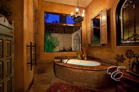 Hacienda Mission Casual Mediterranean Bathroom Houston By