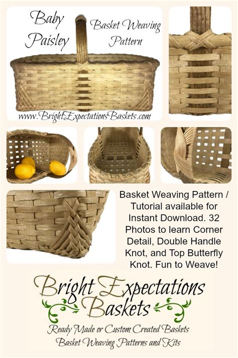 Baby Paisley Market Basket Weaving Pattern With Corner Detail In
