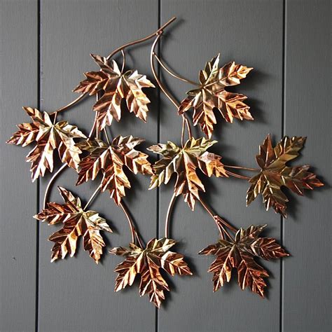 Copper Leaf Wall Art By London Garden Trading