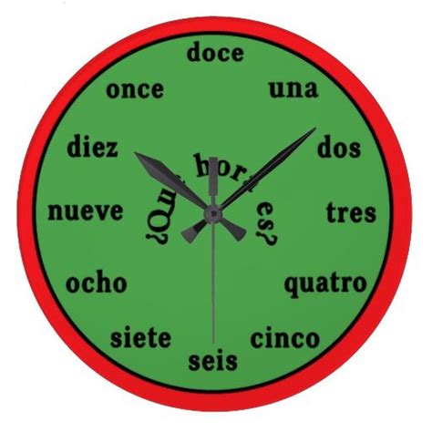 Big Save On Spanish Language Wall Clock Spanish Language Wall Clock So