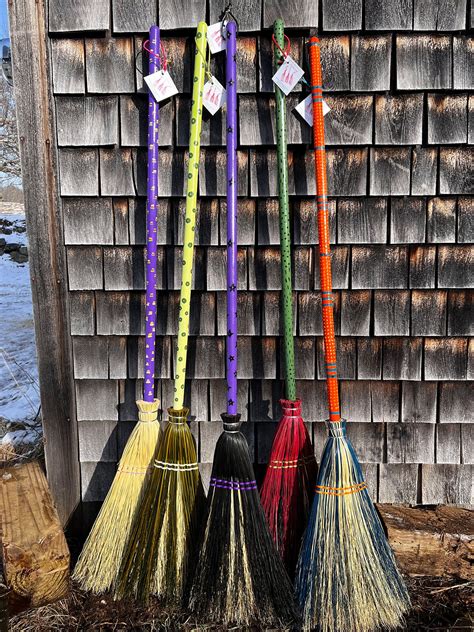 Long Brooms With Hand Painted Handles — Zodi Brooms