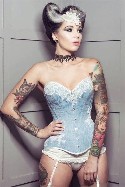 Bespoke Pale Blue Overbust Corset With Ivory Lace Appliqu Etsy