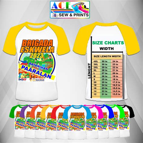 Brigada Eskwela 2023 Raglan T Shirt Sublimation Print Shopee Philippines