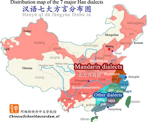 Chinese Language Distribution Map