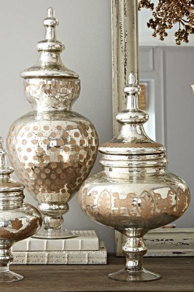 Bastia Apothecary Jar Vintage Inspired Glass Jars Mercury Glass Jars