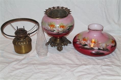 Wonderful Rare Gone With The Wind Oil Lamp ~hand Painted Masterpiece