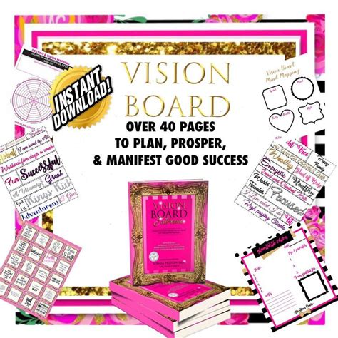 Vision Board Vision Board Kit Printable Vision Board Words Etsy
