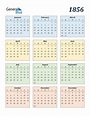 1856 Calendar (PDF, Word, Excel)