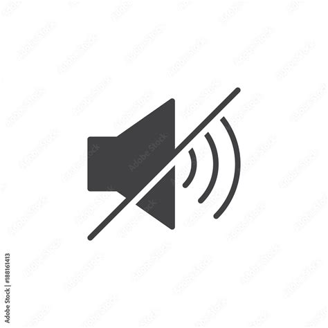 Mute Sound Icon Vector Filled Flat Sign Solid Pictogram Isolated On