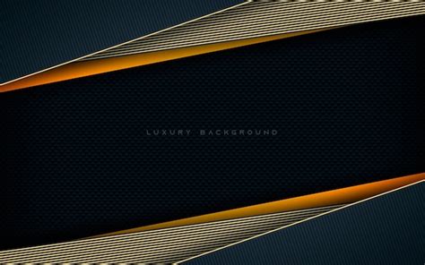 Premium Vector Luxury Dimension Layers With Gold Line Decoration