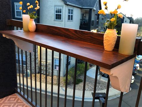 Perfect next to the grill, or use it as a bar area or. Designed and built this hanging table for my balcony ...