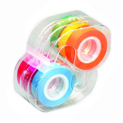 Removable Highlighter Tape 1 Roll Each Of Six Fluorescent Colors