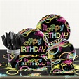 Glow Birthday Party Supplies Kit for 8 Guests - Walmart.com