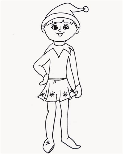 Girl Elf On The Shelf Coloring Pages At Free